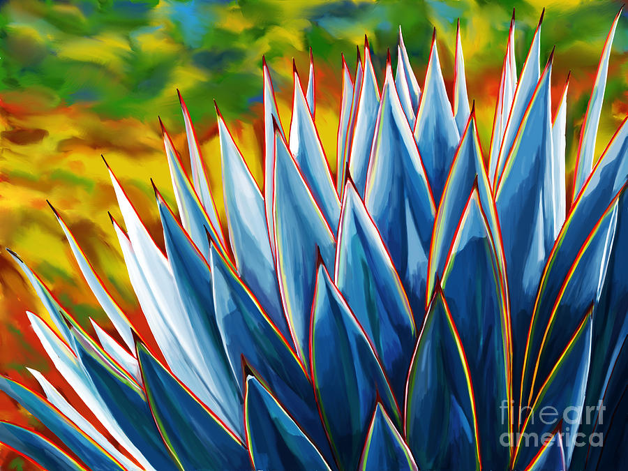 Blue Agave Painting by Tim Gilliland