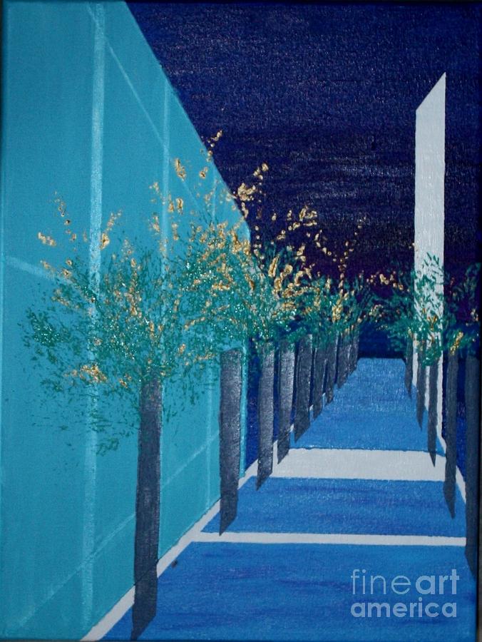Blue alley Painting by Susanne Baumann