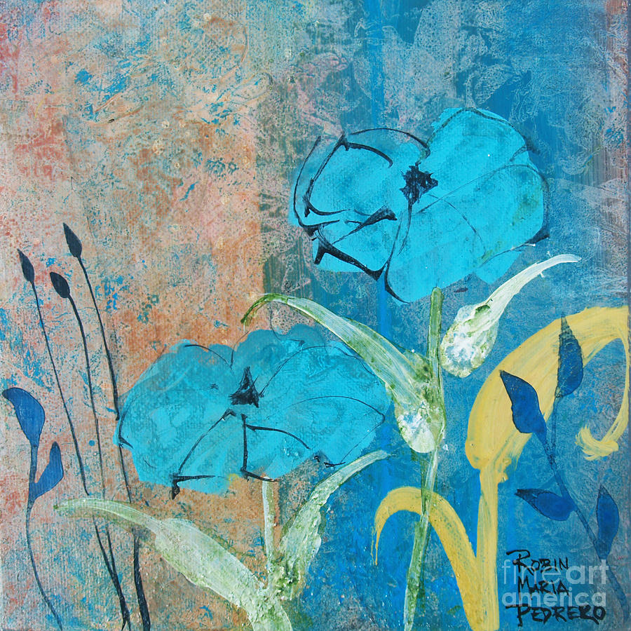 Blue Ambiance Painting by Robin Pedrero