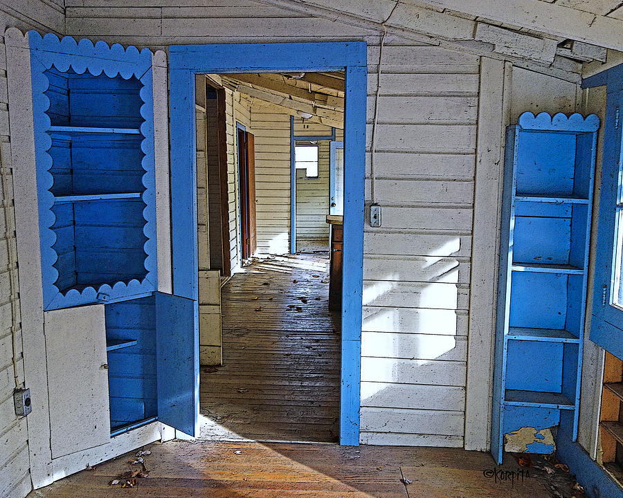 Blue House Photograph - Abandoned Elkmont Cabin Old House Interior by Rebecca Korpita
