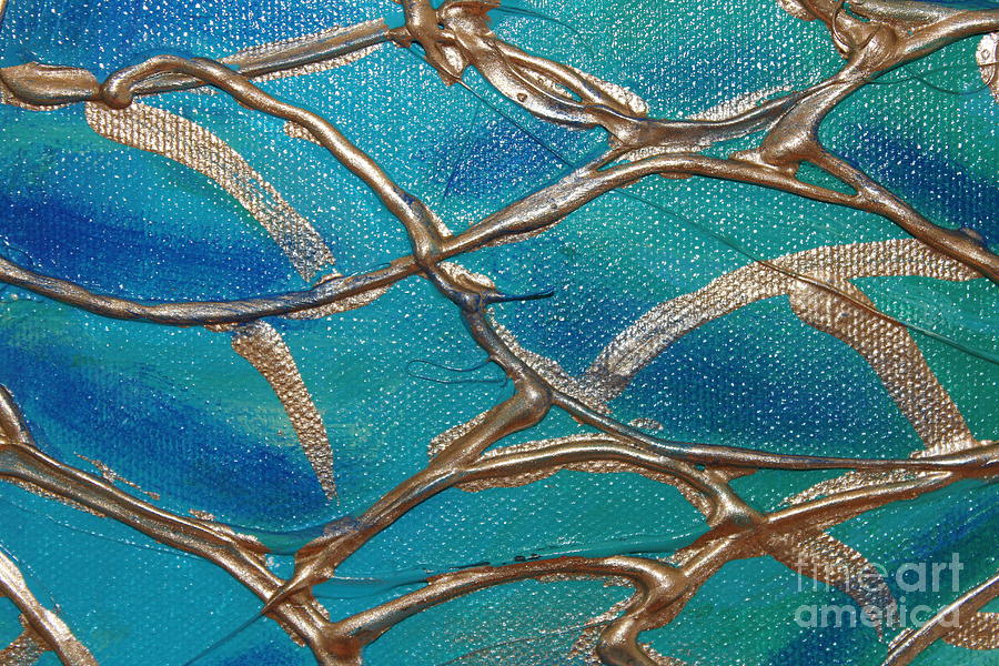 Blue and Gold Abstract Photograph by Cynthia Snyder