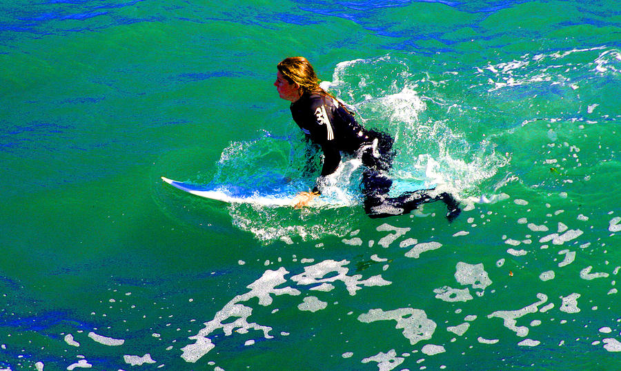 Blue and Green Surf Digital Art by Joseph Coulombe