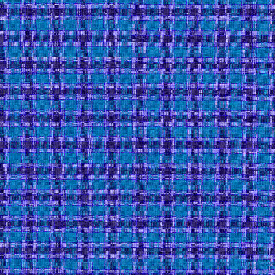 Blue And Purple Plaid Pattern Textile Background Photograph by Keith Webber Jr