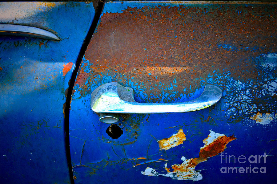 Blue and Rusty Picking Photograph by Gwyn Newcombe