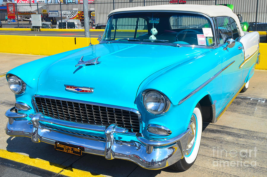 Blue And White 55 Chevy Belaire Photograph