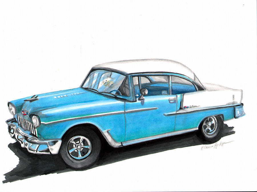 Blue And White Belair Painting