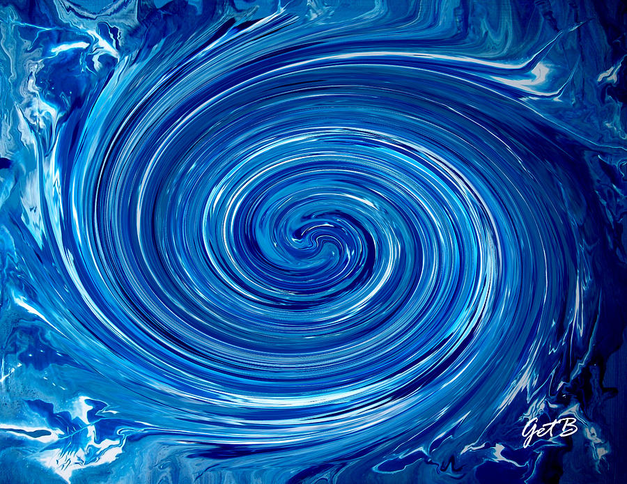 Blue And White Dance Painting by Georgeta Blanaru - Fine Art America