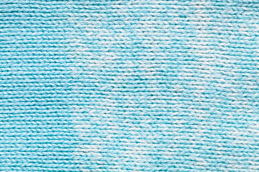 Abstract Photograph - Blue and white wool by Tom Gowanlock