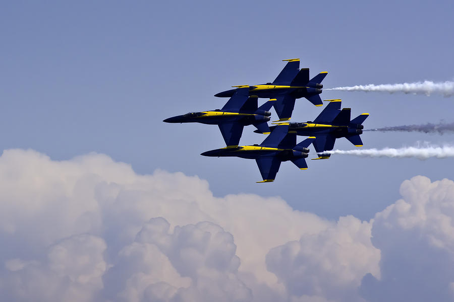 Blue Angel Fly By Photograph by Paul Riedinger