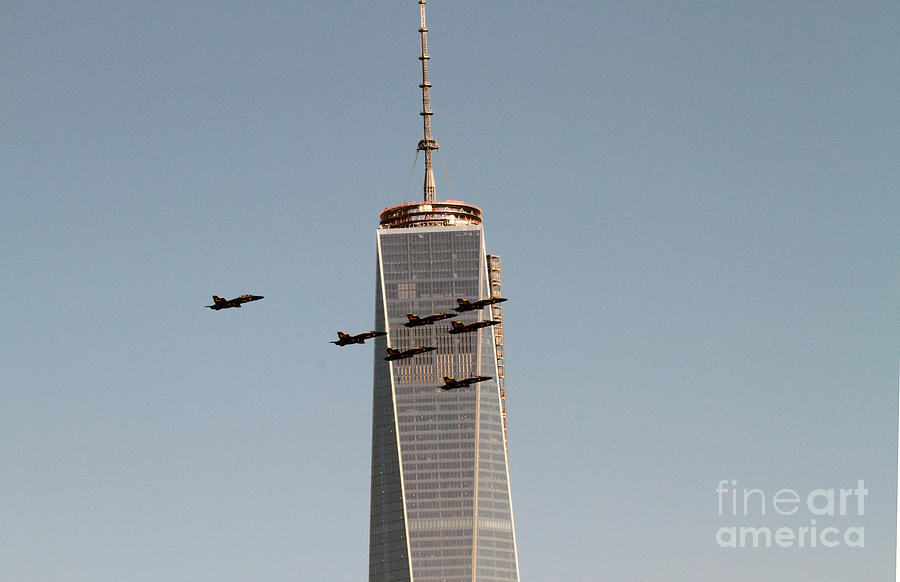 Blue Angel Fly-Over WTC Photograph by Steven Spak