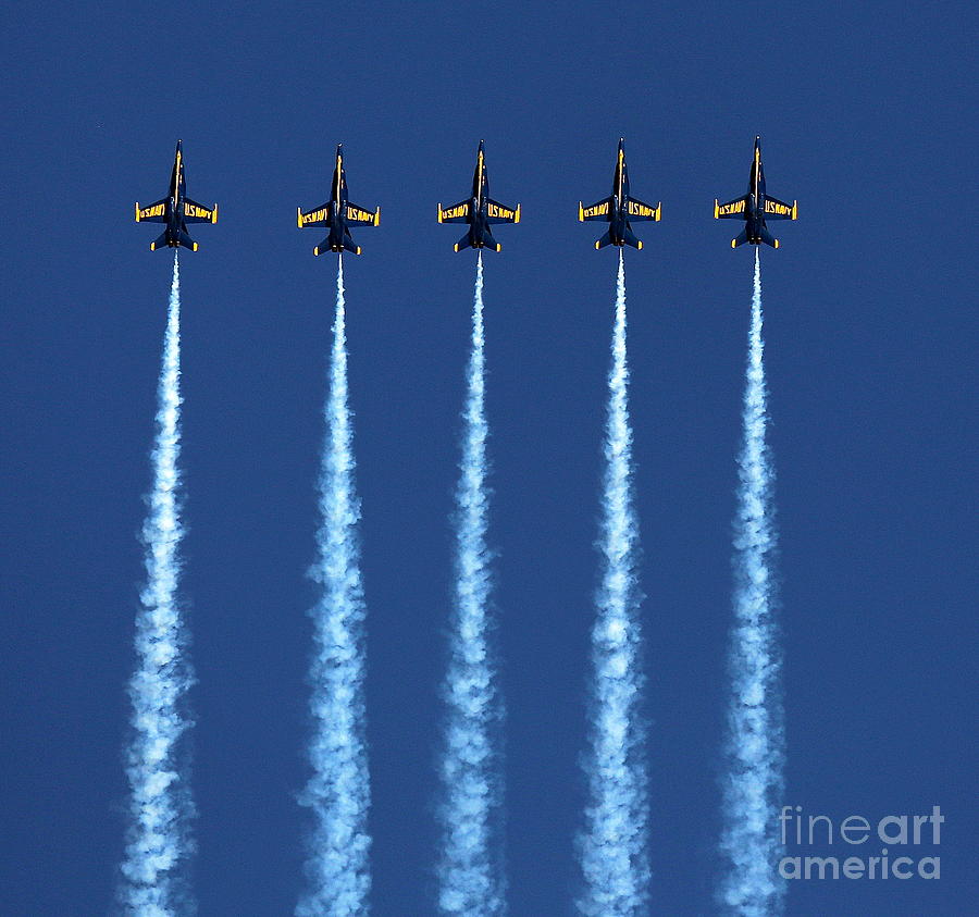 Blue Angels 5 Up Photograph by Chuck Kuhn