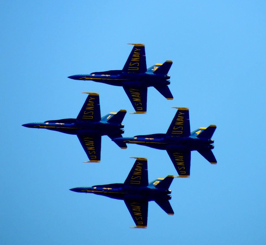 Blue Angels Diamond Formation Photograph by Kimberly Perry