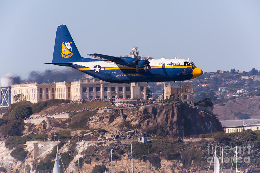 Blue Angels Fat Albert C130T Hercules Through San Francisco Alcatraz Island At Fleet Week 5D29571 Photograph by Wingsdomain Art and Photography