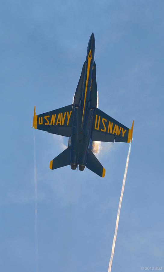 Blue Angels Ghost Appears over Pensacola Beach Photograph by Jeff at JSJ Photography