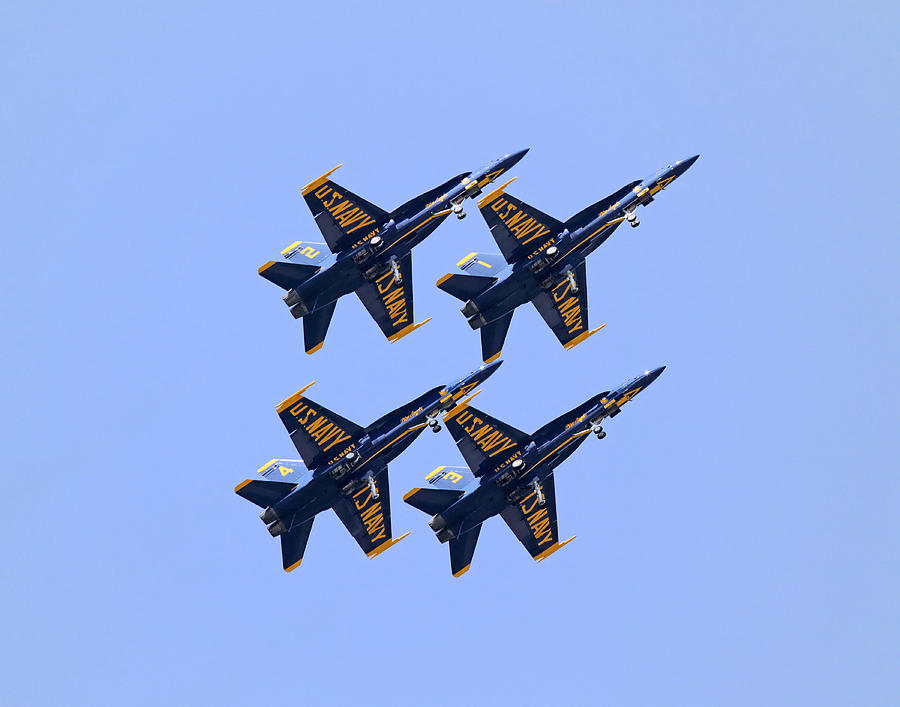 Blue Angels in Formation Photograph by Jack Nevitt