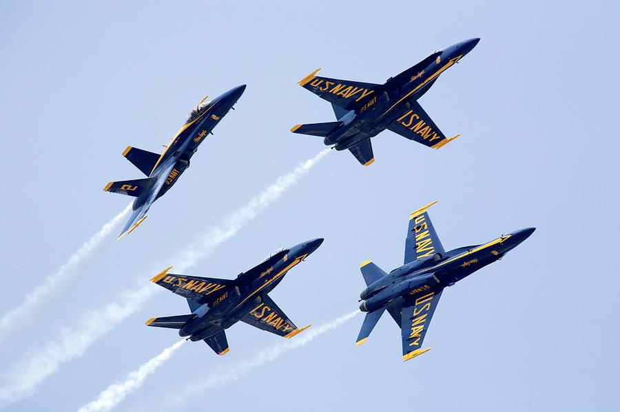 Airplane Photograph - Blue Angels by Jim Edds/science Photo Library