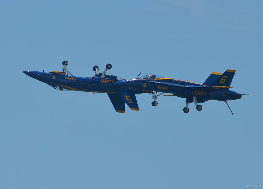 Blue Angels Practice Up and Down with Low and Slow Photograph by Jeff at JSJ Photography