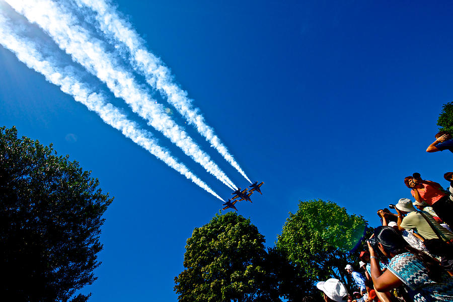 Blue Angels taking off Photograph by Hisao Mogi