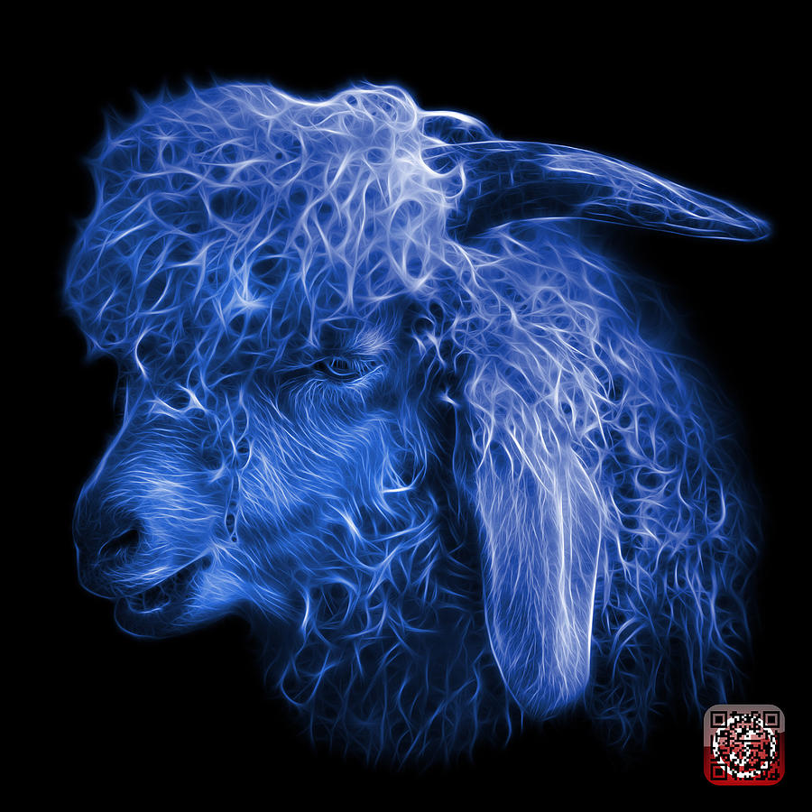 Blue Angora Goat - 0073 F Digital Art by James Ahn