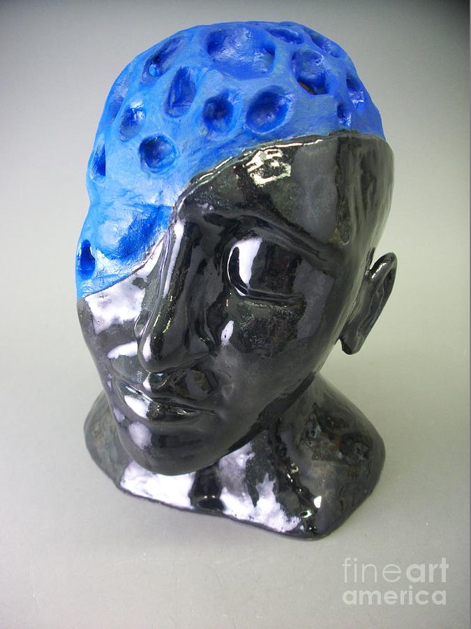 Blue Sculpture - Blue by Anthony George