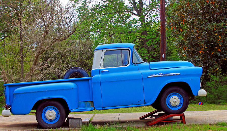 Blue Apache pickup truck 02 Photograph by Andy Lawless