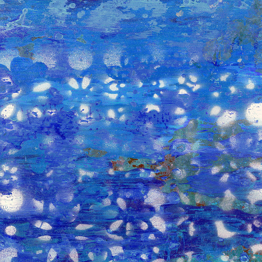 Blue Art Abstract Mixed Media by Ricki Mountain