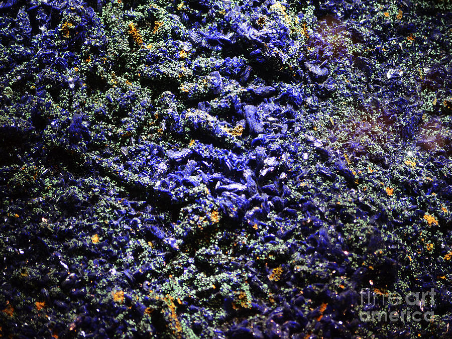 Blue Azurite Macro Photograph by Shawn OBrien