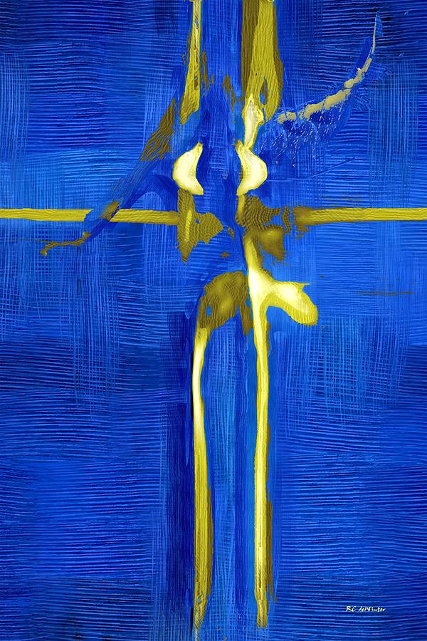 Abstract Painting - Blue Ballerina by RC DeWinter
