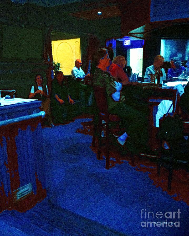 Blue Bar on a Monday Painting by RC DeWinter