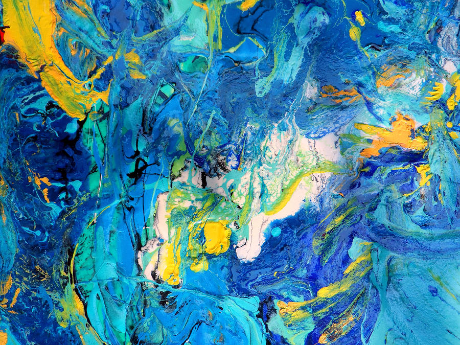 Abstract Painting - Blue Bayou by Jane Biven