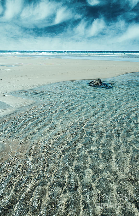 Blue Beach Photograph by David Lichtneker