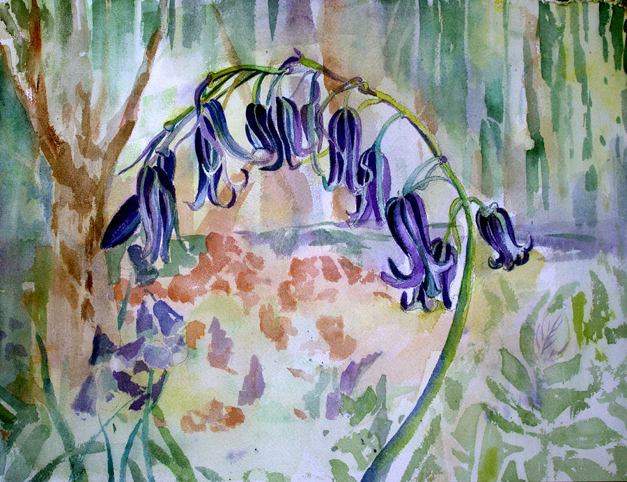 Blue Bells Painting by Mindy Newman