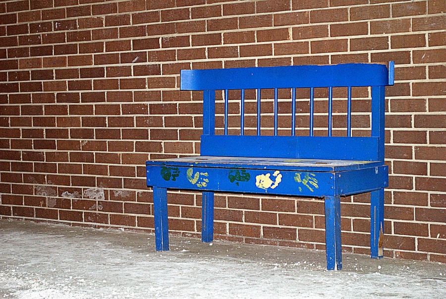 Blue Bench Photograph by Judy Salcedo