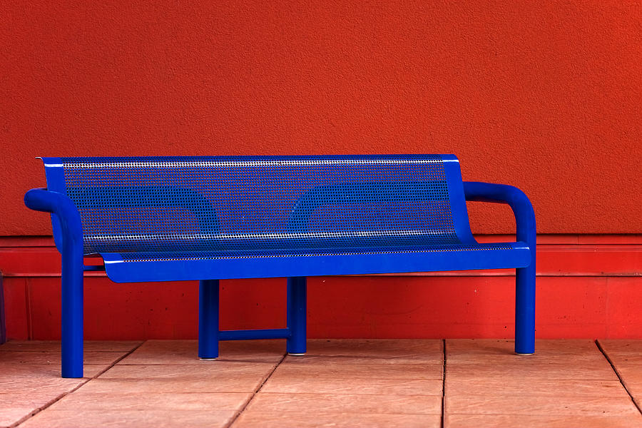 Blue Bench Photograph by Melinda Ledsome