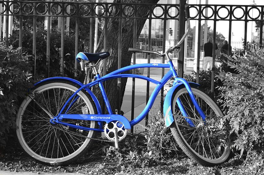 Blue Bike Photograph by Alex King