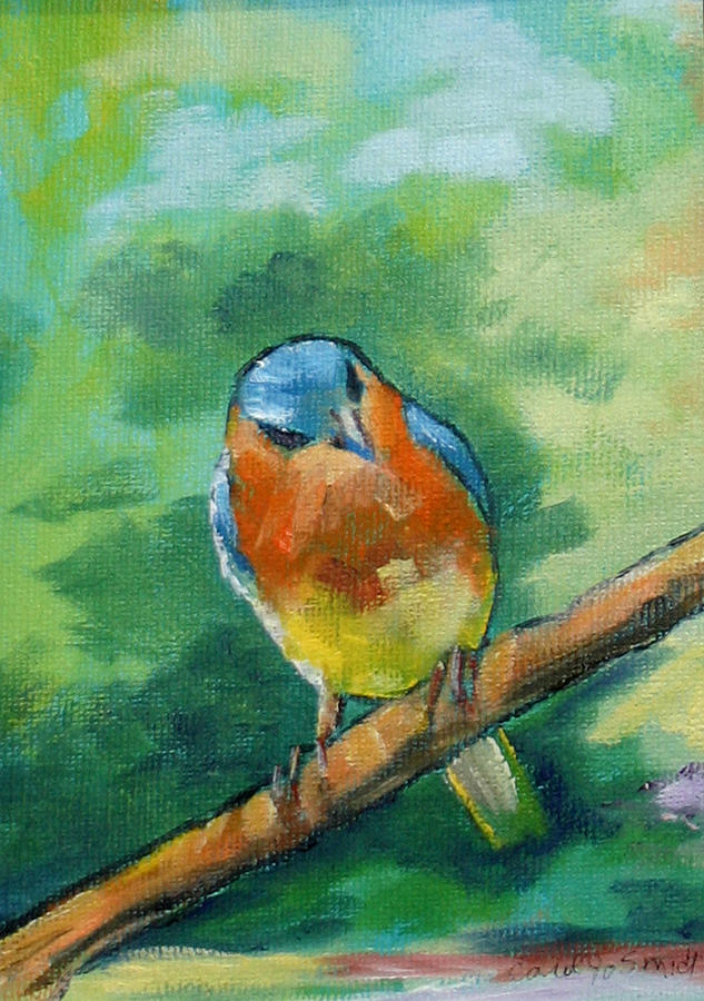 Blue Bird 1 Painting by Carol Jo Smidt