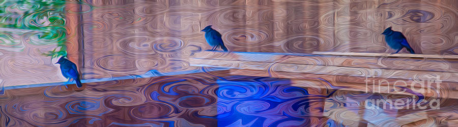 Blue Bird Group Painting by Omaste Witkowski