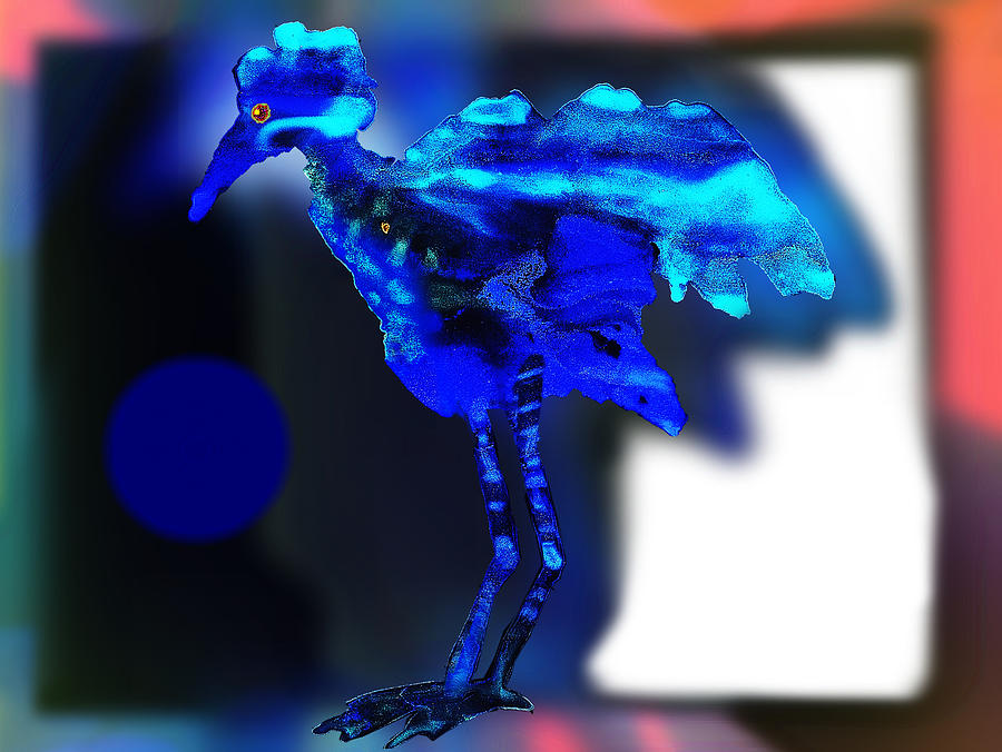 Blue Bird Painting - Blue Bird by Hartmut Jager Blue Bird Painting - Blue Bird by Hartmut Jager