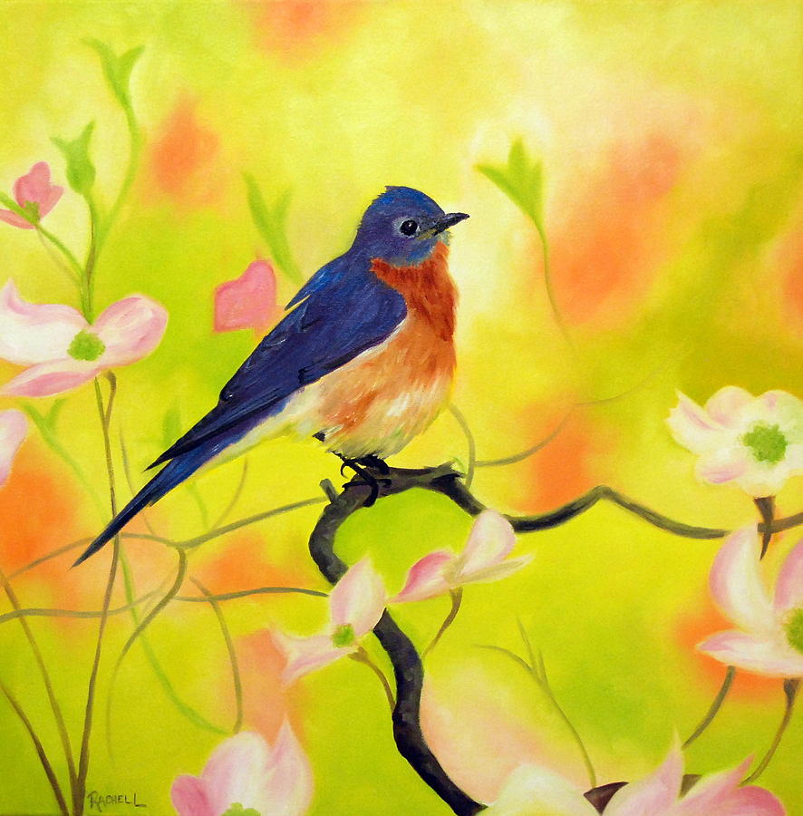 Blue Bird Painting by Rachel Lawson