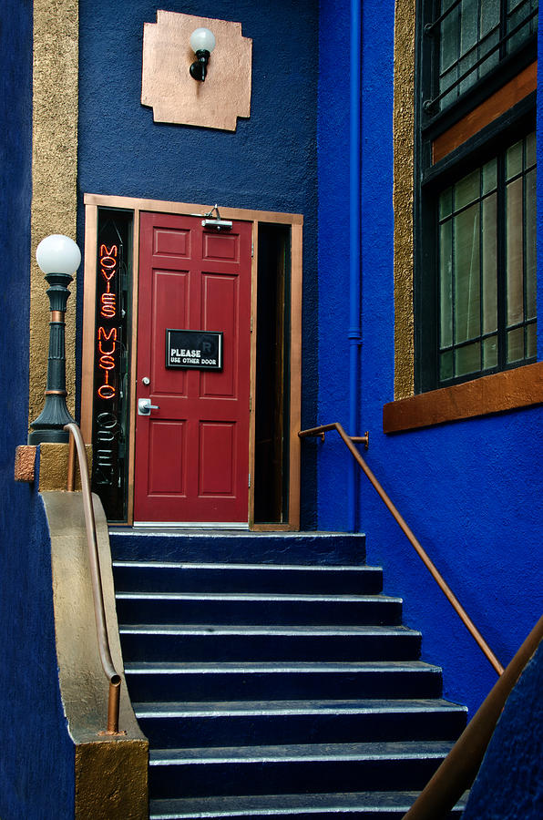 Blue Bisbee Stairwell Photograph by Dave Dilli
