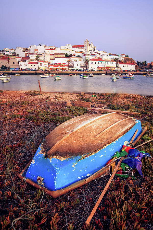 Blue Boat At Ferragudo, Algarve Photograph by Joe Daniel Price