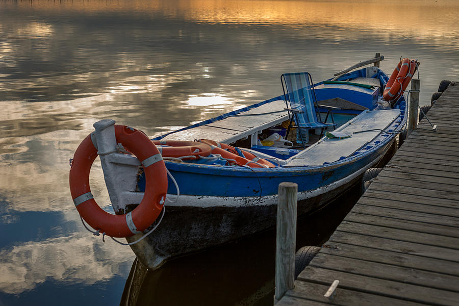 Blue Boat Photograph by Juan Carlos Ferro Duque