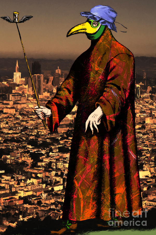 Blue Bonnet Plague Doctor of San Francisco 20140306 Photograph by Wingsdomain Art and Photography
