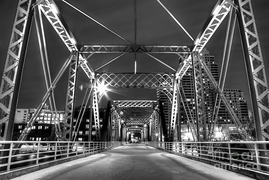 Bridge Photograph - Blue Bridge in Black and White by Twenty Two North Photography