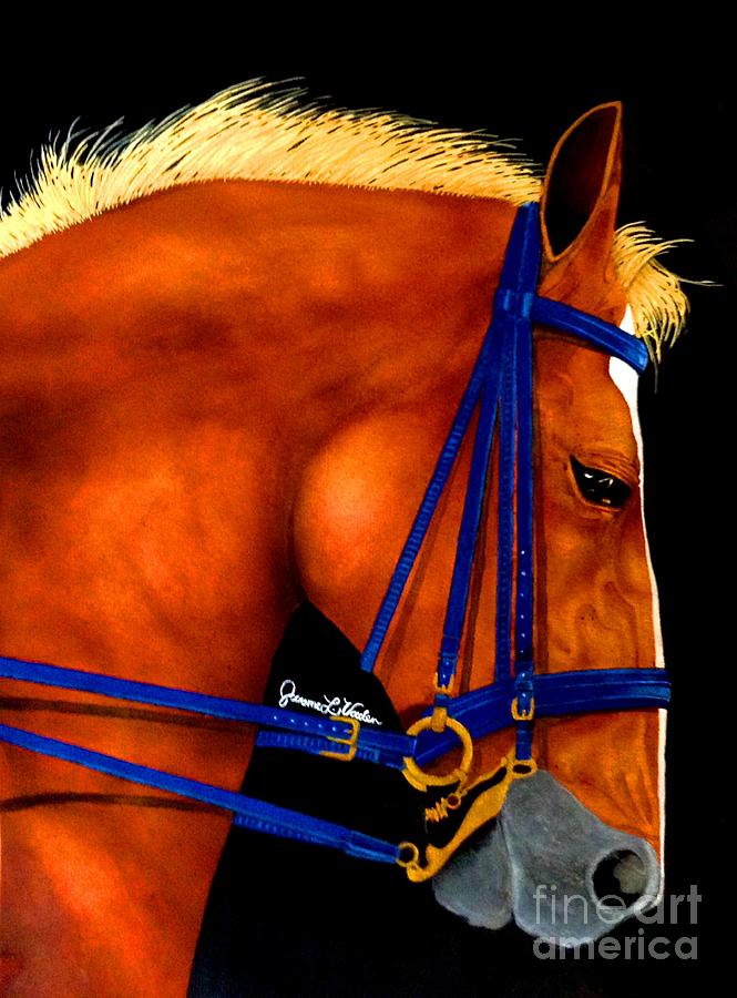 Blue Bridle Painting by JL Vaden