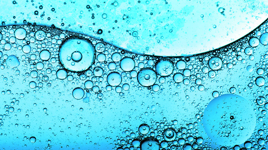 Blue Bubbles Abstract Photograph by Subman