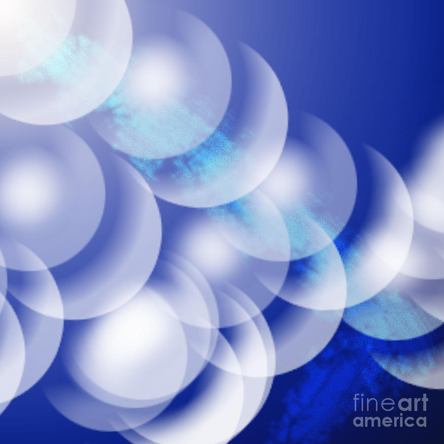 Blue Bubbles Digital Art by Susan Stevenson