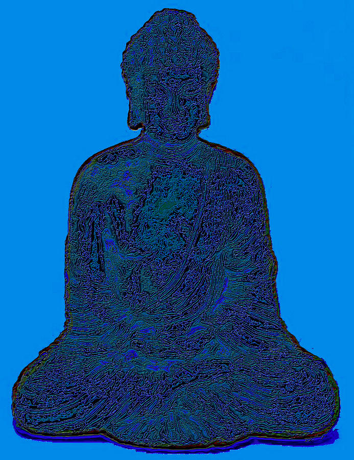 Blue Buddha Painting by Steve Fields