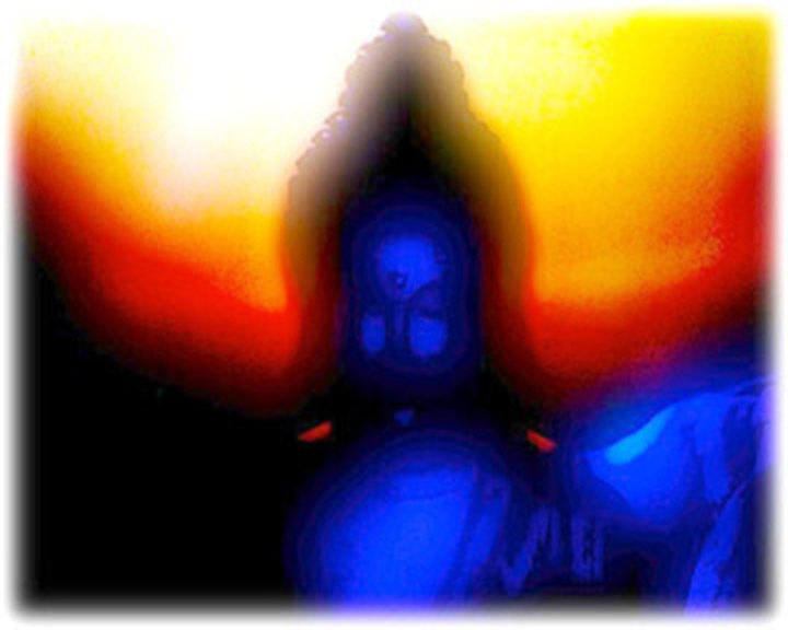 Blue Buddhascape Digital Art by Linda N  La Rose