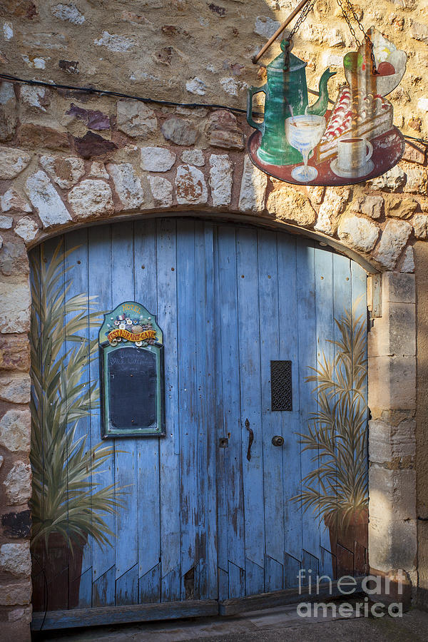 Blue Cafe Doors Photograph by Brian Jannsen